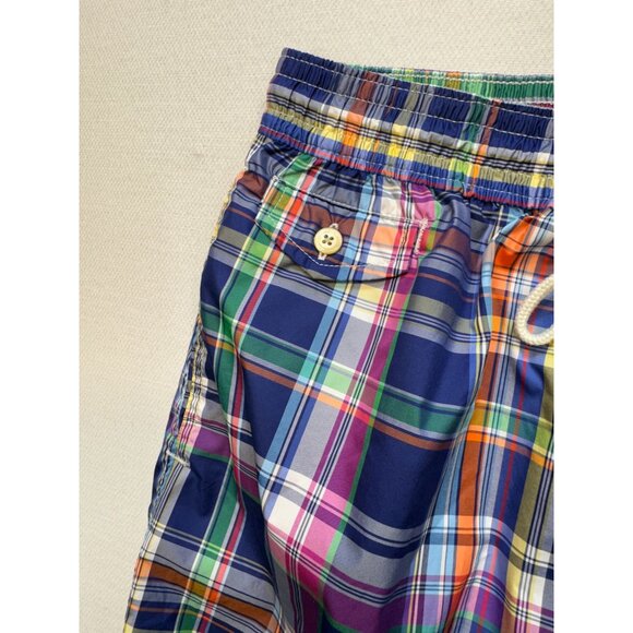 Polo Ralph Lauren Men's Traveller Swim Short Cruise Plaid Sz XL Multi Lightweigh - Picture 9 of 15